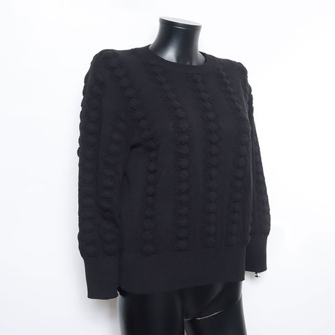 CHANEL Size 38 Cotton Sweatshirt knit black WS10611