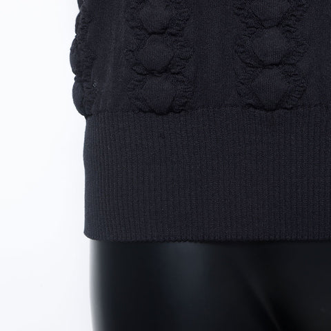 CHANEL Size 38 Cotton Sweatshirt knit black WS10611