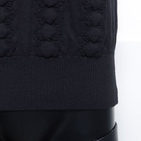 CHANEL Size 38 Cotton Sweatshirt knit black WS10611
