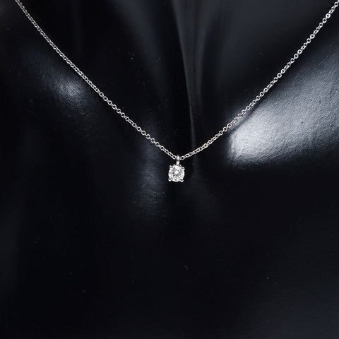 TIFFANY&Co. Pt950 – Diamant-Halskette Silber WS10619