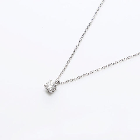 TIFFANY&Co. Pt950 – Diamant-Halskette Silber WS10619