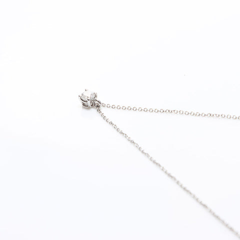 TIFFANY&Co. Pt950 �~ Diamond Necklace Silver WS10619