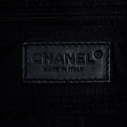 シャネル CHANEL 8番台 ココマーク シルバー金具 フリンジ チョコバー ハンドバッグ ブラック WS10623