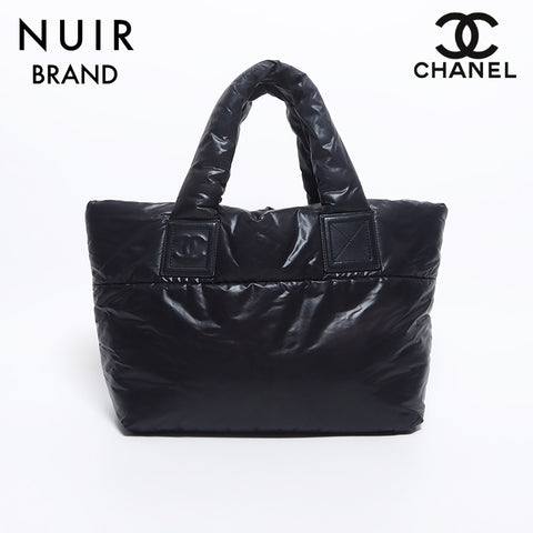 シャネル CHANEL 13番台 コココクーン トートバッグ ブラック WS10639