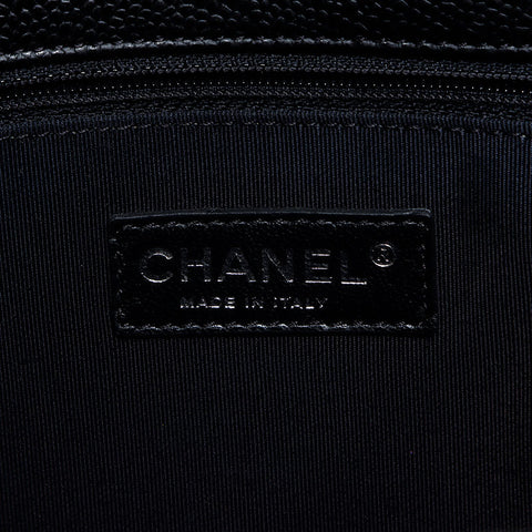 シャネル CHANEL 13番台 デカココマーク キャビアスキン トートバッグ ブラック WS10641