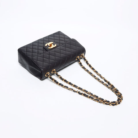 Chanel CHANEL 3rd Lambskin Matelasse Shoulder Bag Black WS10642