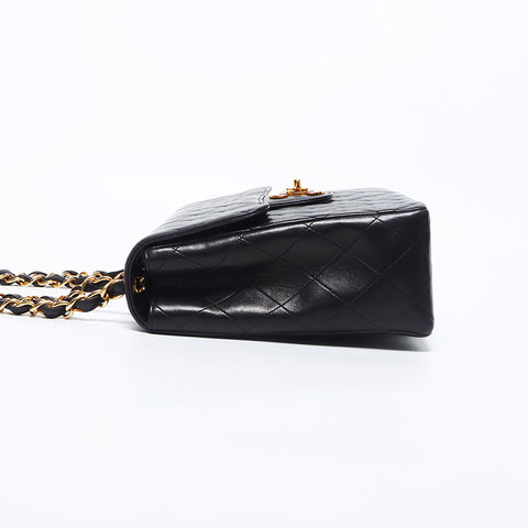 Chanel CHANEL 3rd Lambskin Matelasse Shoulder Bag Black WS10642