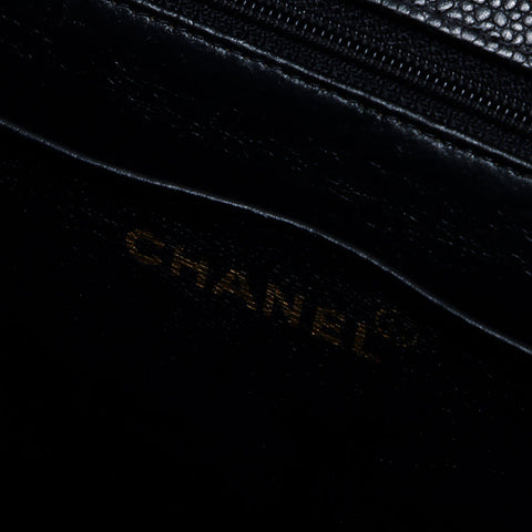 シャネル CHANEL 3番台 キャビアスキン ココマーク 25 ショルダーバッグ ブラック WS10655