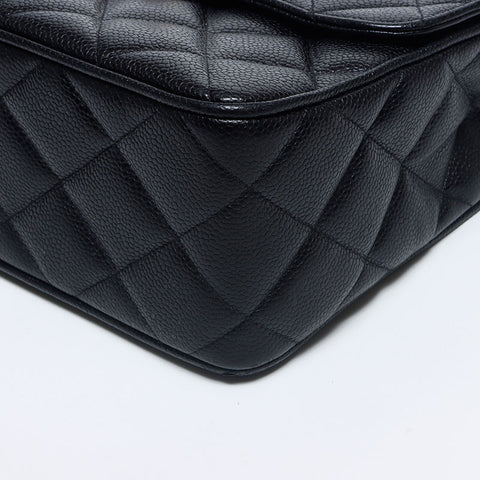 CHANEL No. 3 Caviar Skin COCO Mark 25 Shoulder Bag black WS10655