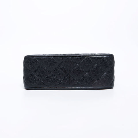 CHANEL No. 3 Caviar Skin COCO Mark 25 Shoulder Bag black WS10655