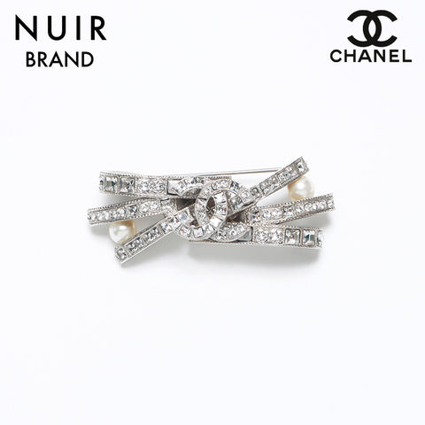 シャネル CHANEL パール ラインストーン ココマーク 15P ブローチ シルバー WS10683 – NUIR VINTAGE