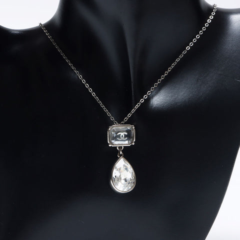 CHANEL 18S COCO Mark Clear 2018ss Collier 2 voies Argent WS10690