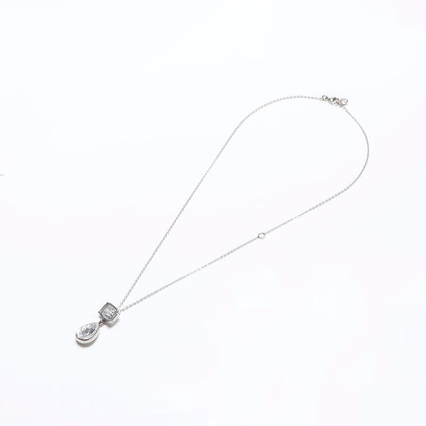 CHANEL 18S COCO Mark Clear 2018ss Collier 2 voies Argent WS10690