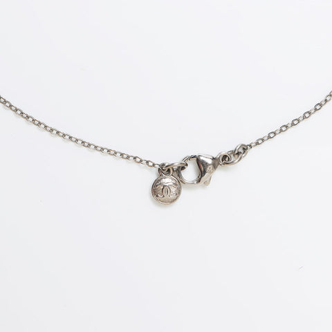 CHANEL 18S COCO Mark Clear 2018ss Collier 2 voies Argent WS10690
