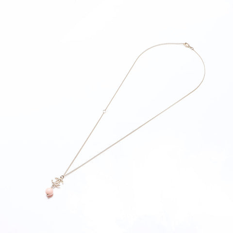 香奈儿香奈儿12p可可标记珊瑚图案2way项链金色粉红色WS10693