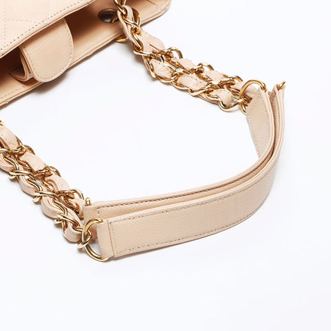 CHANEL No. 13 COCO Mark Matelasse Caviar Skin Chain Shoulder Bag pink WS10699