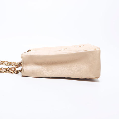 CHANEL No. 13 COCO Mark Matelasse Caviar Skin Chain Shoulder Bag pink WS10699
