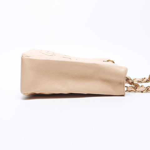 CHANEL No. 13 COCO Mark Matelasse Caviar Skin Chain Shoulder Bag pink WS10699