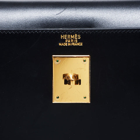 エルメス HERMES ケリー32 ◻︎D刻印 ゴールド金具 2000s ハンドバッグ ブラック WS10702