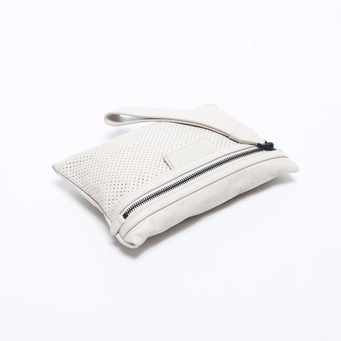 BOTTEGAVENETA Boxsack-Clutch aus Leder Handtasche beige WS10709