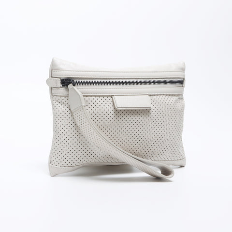 BOTTEGAVENETA Boxsack-Clutch aus Leder Handtasche beige WS10709