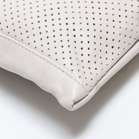 BOTTEGAVENETA Leather punching pouch clutch bag Handbag beige WS10709