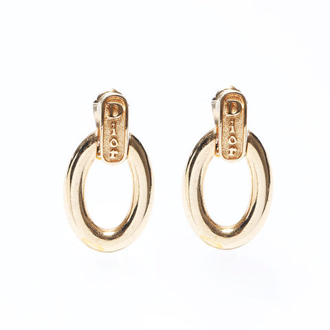 克里斯蒂安·迪奥（Christian Dior）箍复古徽标耳环金金WS10713