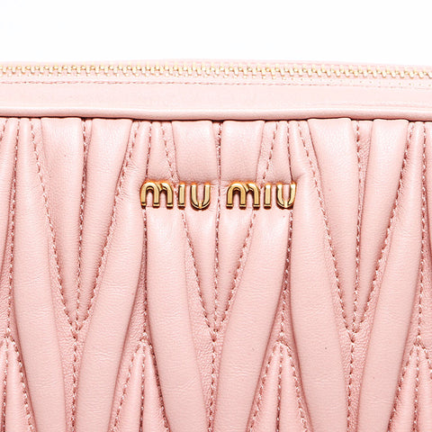 ミュウ ミュウ Miu Miu 2way ハンドバッグ マテラッセ レザー ショルダーバッグ ピンク WS10724