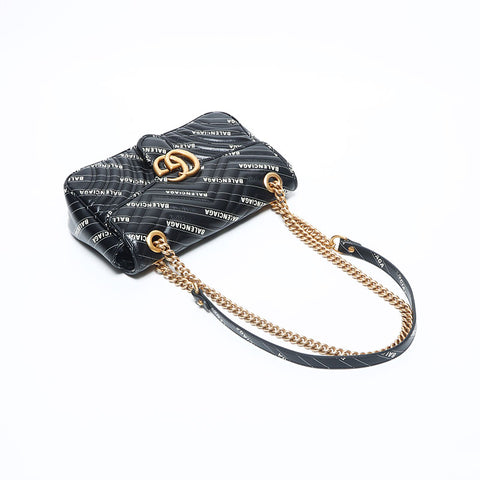 Gucci BALENCIAGA Marmont The Hacker Project Shoulder Bag Black WS10725