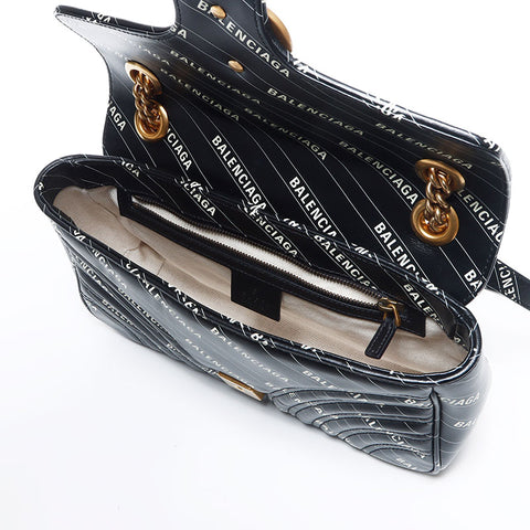 Gucci BALENCIAGA Marmont The Hacker Project Shoulder Bag Black WS10725