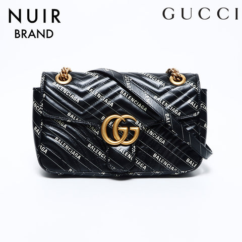 Gucci BALENCIAGA Marmont The Hacker Project Shoulder Bag Black WS10725