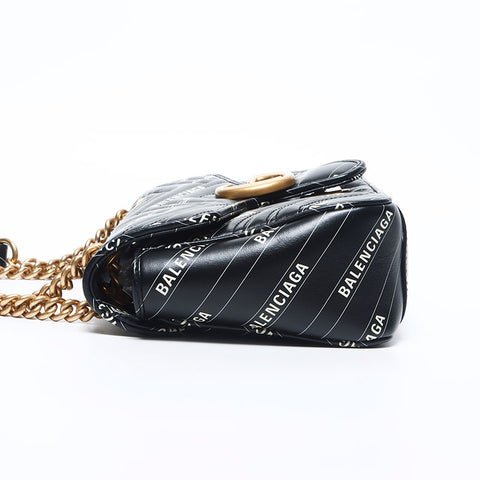 Gucci BALENCIAGA Marmont The Hacker Project Shoulder Bag Black WS10725