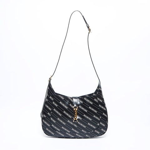 Gucci Balenciaga Jackie 1961 The Hacker Project手提包黑色WS10726