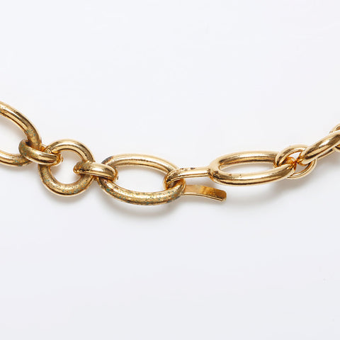 CHANEL Collier rond en pierre de couleur or WS10729