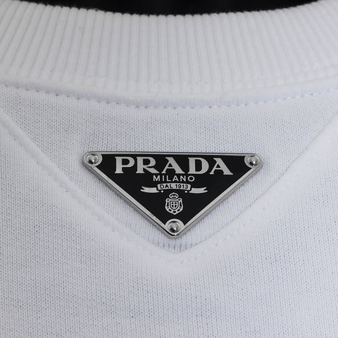 Prada三角徽标运动衫白色WS10731
