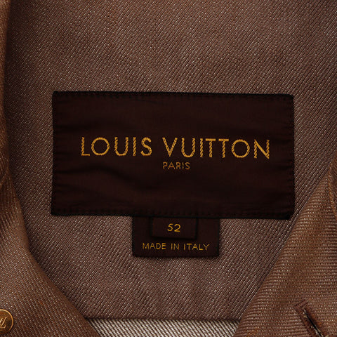 ルイ・ヴィトン LOUIS VUITTON デニム ジャケット ブラウン WS10734