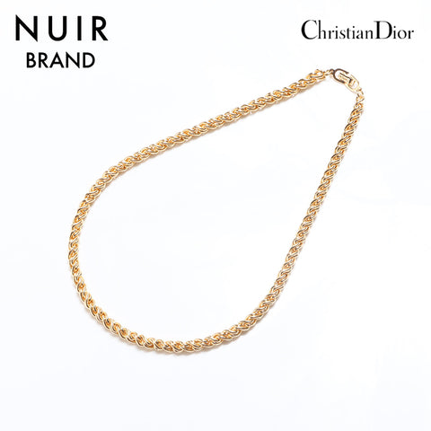 クリスチャンディオール Christian Dior ツイストチェーン ネックレス ゴールド WS10735 – NUIR VINTAGE