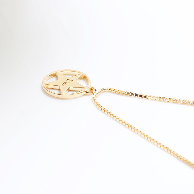 クリスチャンディオール Christian Dior 星 ロゴ ネックレス ゴールド