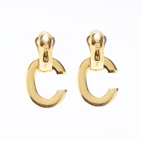 Celine徽标C大耳环金WS10750