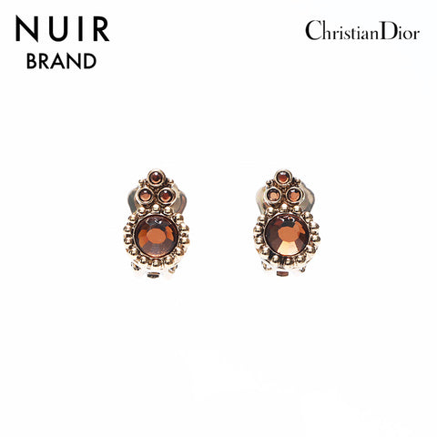 クリスチャンディオール Christian Dior ラインストーン イヤリング ゴールド WS10754