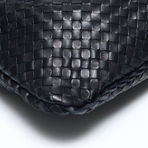 ボッテガヴェネタ BOTTEGAVENETA イントレチャート ラムレザー ホーボー ショルダーバッグ ブラック WS10759