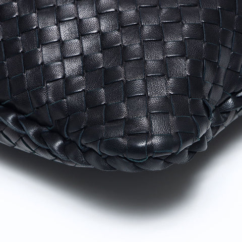 ボッテガヴェネタ BOTTEGAVENETA イントレチャート ラムレザー ホーボー ショルダーバッグ ブラック WS10759