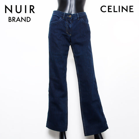 CELINE Logo denim Size:40 Pants Navy WS10772
