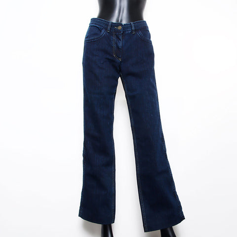 CELINE Logo denim Size:40 Pants Navy WS10772