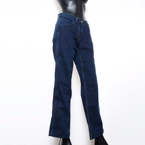 CELINE Logo denim Size:40 Pants Navy WS10772