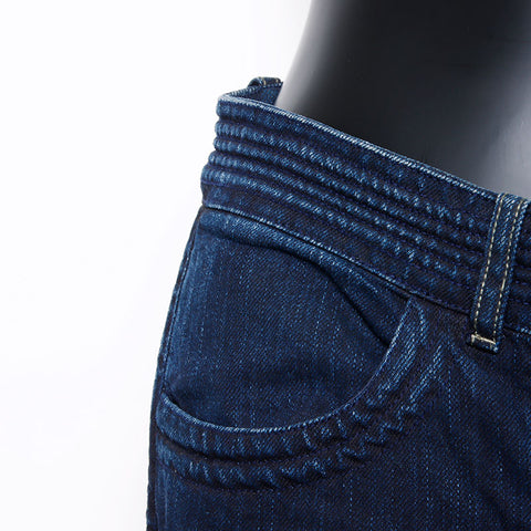 CELINE Logo denim Size:40 Pants Navy WS10772