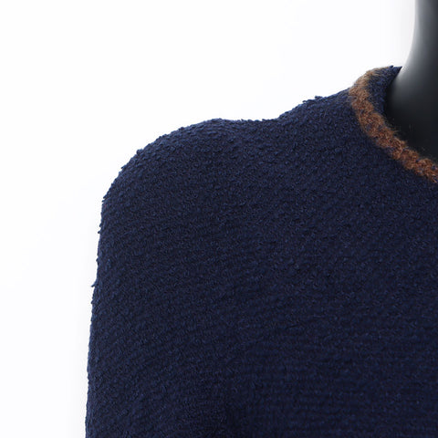 香奈儿尺寸：38个花环拉链UP 97A可可马克ZIP 1997S夹克海军WS10773