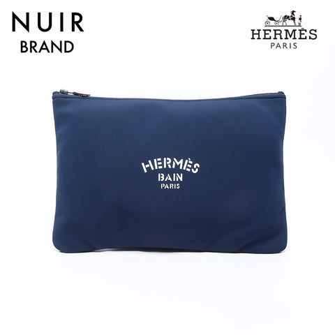 エルメス HERMES Neobain フラットポーチ ネオバン GM ハンドバッグ ネイビー WS10776