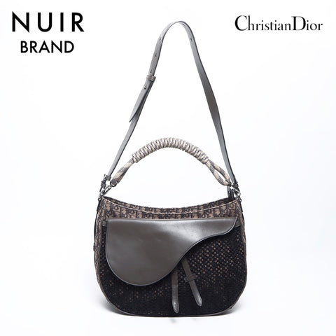 クリスチャンディオール Christian Dior トロッター サドルバッグ ショルダーバッグ ブラウン WS10783