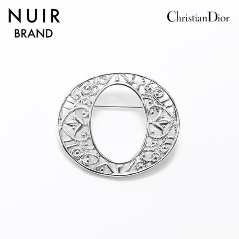 クリスチャンディオール Christian Dior ラウンド ブローチ シルバー WS10784